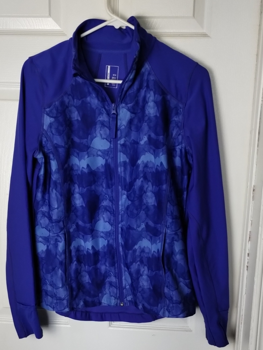 Mondetta Royal Blue Patterned Full-Zip Utility Jacket